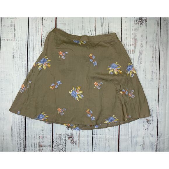 Patagonia Skirt Women's Size S Wrap Skirt Beige Floral Casual Lightweight - Picture 2 of 5